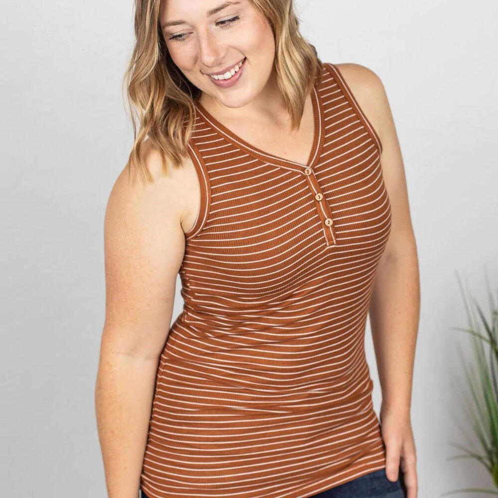 Addison Tank - Rust Stripe - Picture 3 of 4